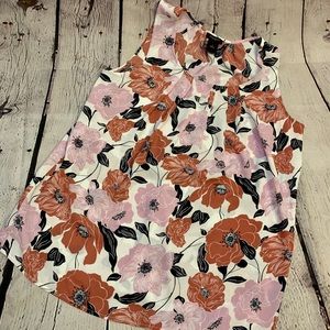 Sleeveless Floral Top Ann Taylor Factory